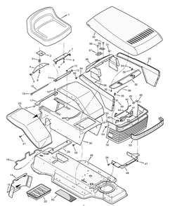 Part Location Diagram of 93174E701 Murray Bracket, Pivot